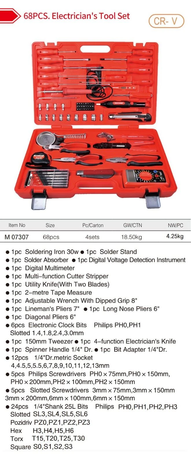 Electrical Tool Set Detailed Instructions